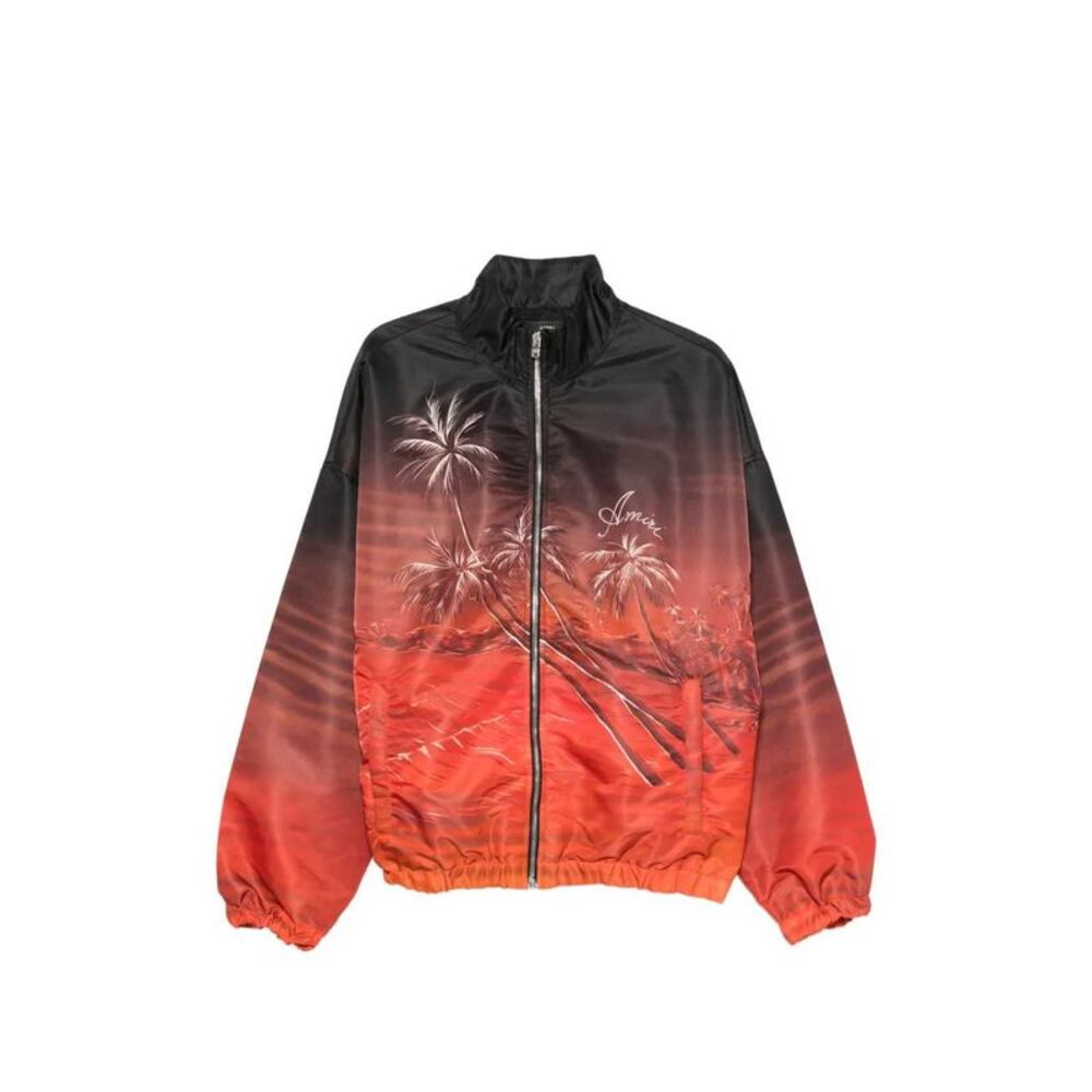 Amiri Men Zip-Up Jacket With Palm Print
